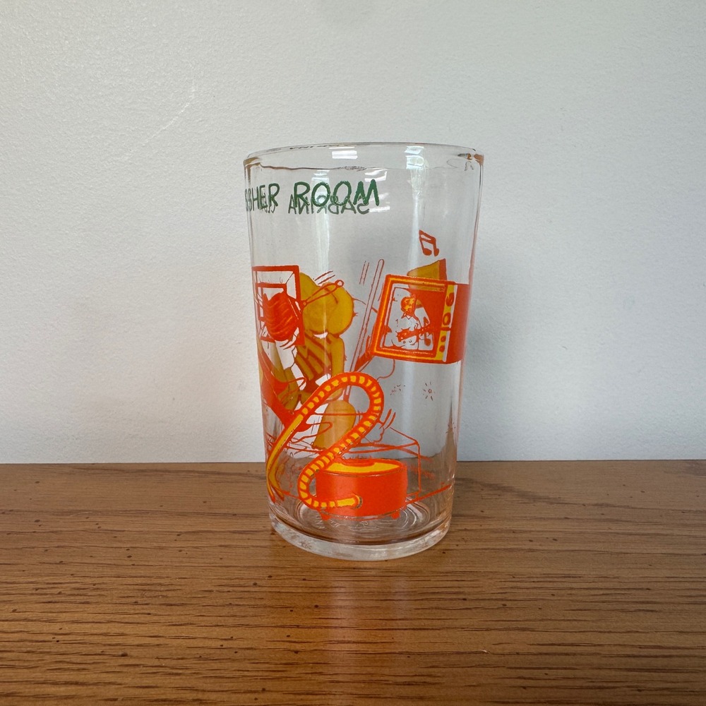 Vintage 1971 Sabrina the Teenage Witch Archie Comics Juice Glass Orange - Picture 8 of 9